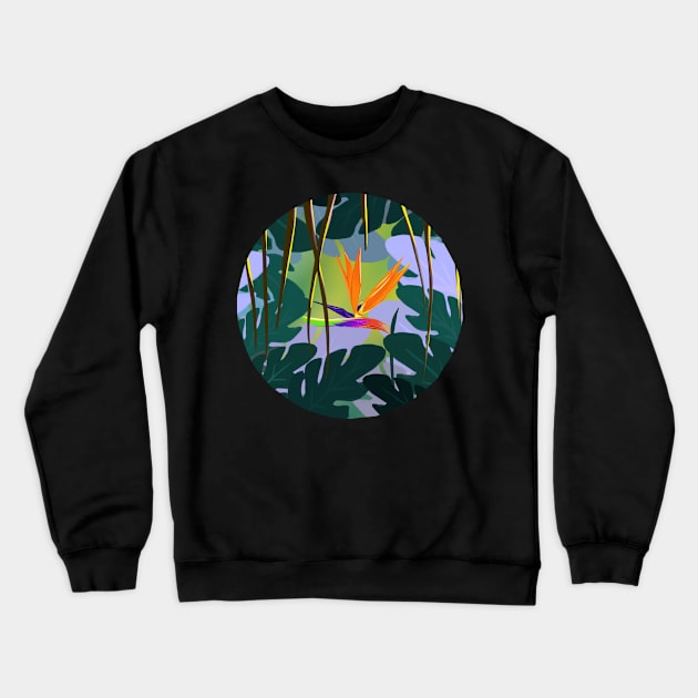 bright jungle Crewneck Sweatshirt by Zjuka_draw